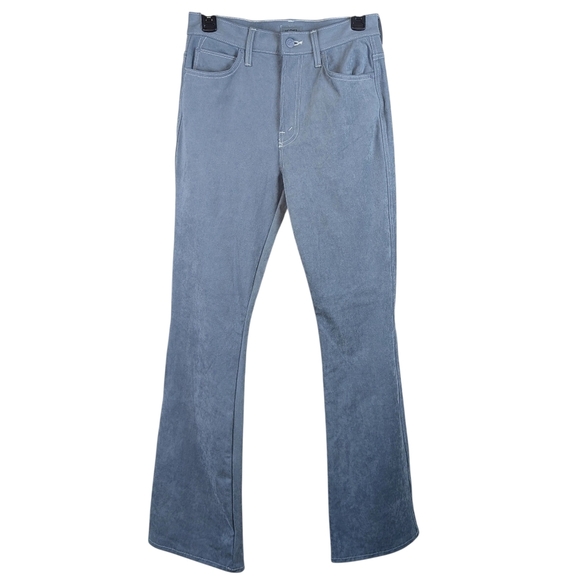 MOTHER The Desperado Faux Suede Bootcut High Rise Stretch Blue Hoo Wash 27 NWT - Picture 3 of 16